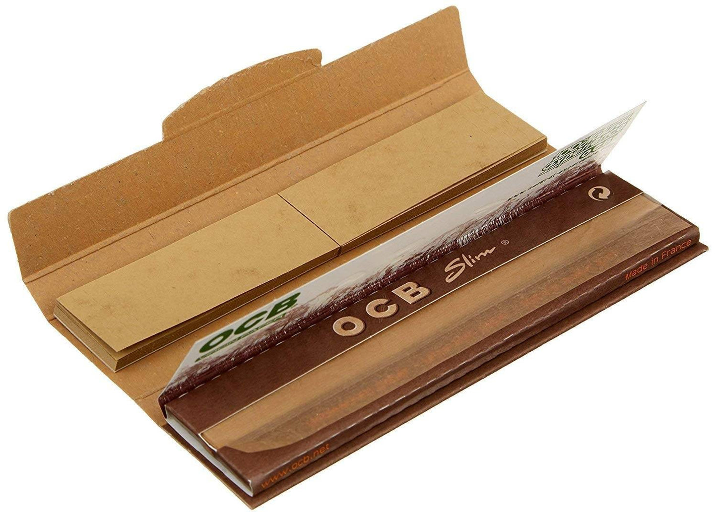 OCB - 'Brown', Unbleached, Connoisseur, King Size Slims Papers + Tips