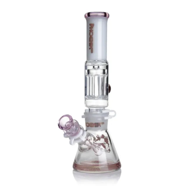 Phoenix Star - Waterpipe, Glass, 30cm Beaker, with Freezable 8 Armed Pillar Percolator