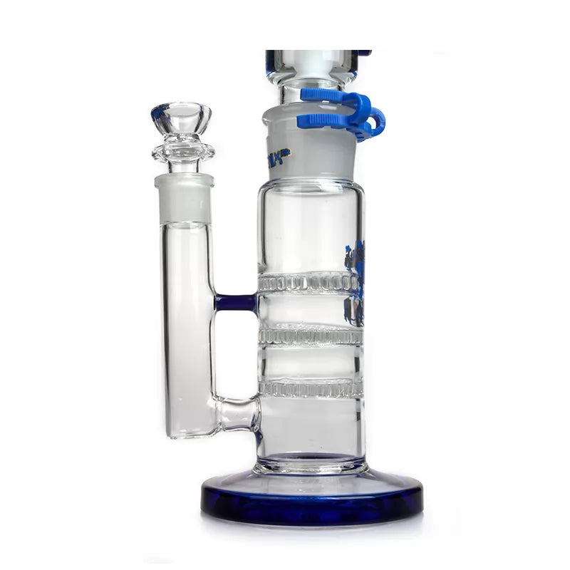 Phoenix Star - Waterpipe, Glass, 35cm Triple Honeycomb Percolator with Freezable Coil