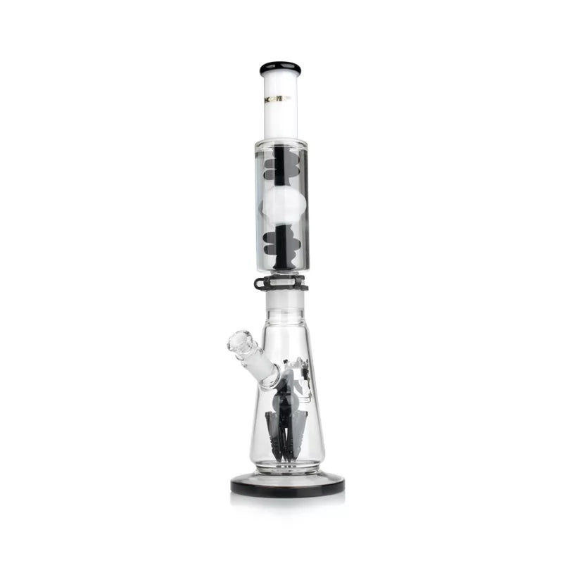 Phoenix Star - Waterpipe, Glass, 45cm Skull Design Freezable Coil, 6 Armed Percolator