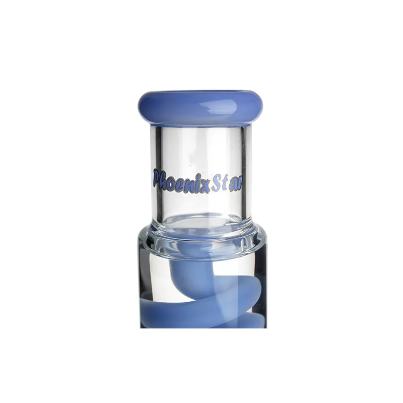 Phoenix Star - Waterpipe, Glass, 38cm Straight, 8 Tree Percolator with Freezable Coil