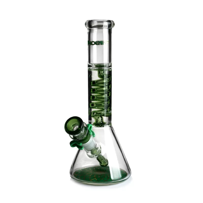 Phoenix Star - Waterpipe, Glass, 25cm Inline Matrix Percolator with Freezable Coil