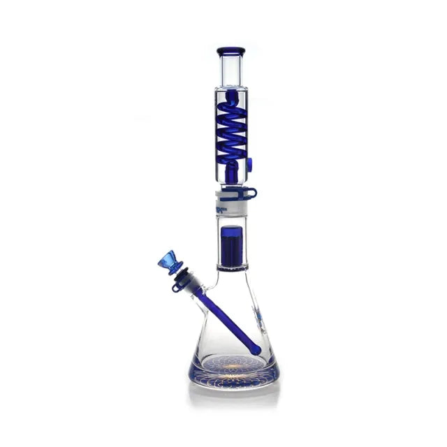 Phoenix Star- Waterpipe, Glass, 45cm Beaker with 8 Armed Tree Percolator and Freezable Coil