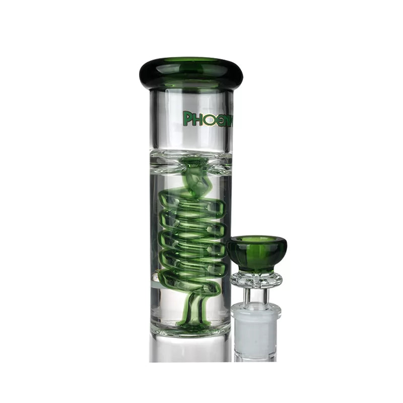 Phoenix Star- Waterpipe, Glass, 25cm Straight, Freezable Coil
