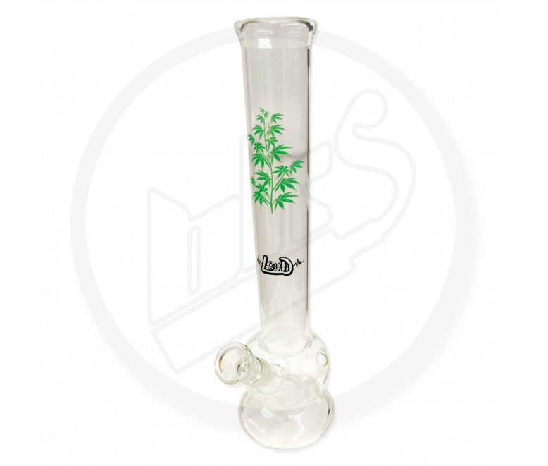 Waterpipe, Glass - 30cm Bubble, Leaf