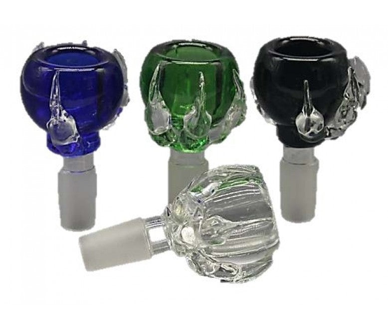 Flower Bowl - Glass Claw, 14mm Male