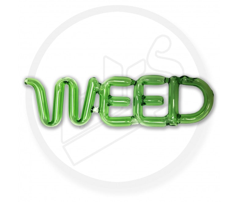 Pipe, Glass - 22cm 'WEED'
