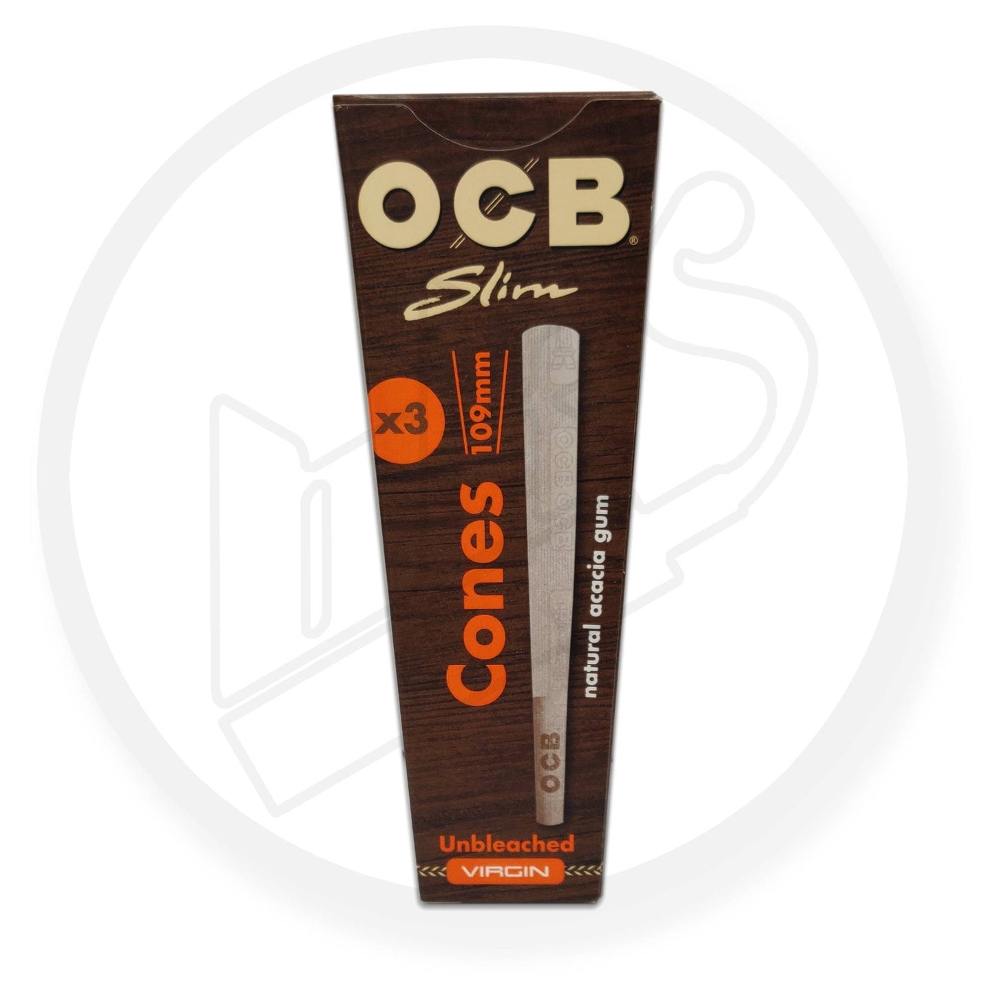 OCB - 'Brown', Unbleached, Slim Cones - 109mm