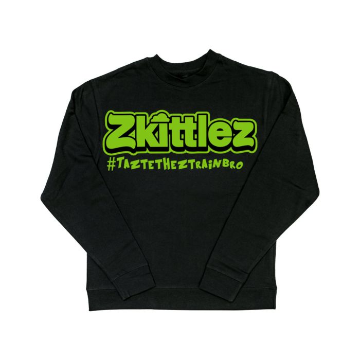 Official Zkittlez Taste The Z Train Neon Green Crewneck Jumper