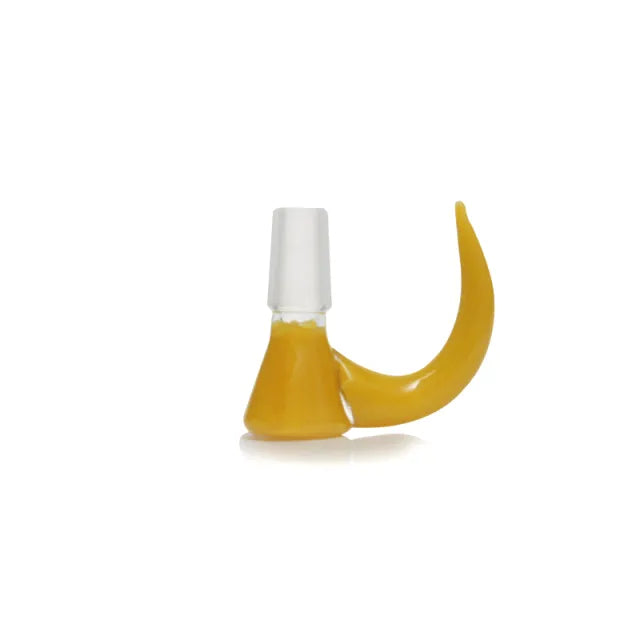 Phoenix Star - Flower Bowl, Plain Coloured Horn Handle with Filter Screen, 14mm Joint