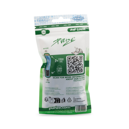 PURIZE -  Activated Carbon Filters, XTRA SLIM 6mm, Bag of 50