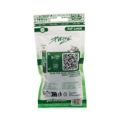 PURIZE -  Activated Carbon Filters, XTRA SLIM 6mm, Bag of 50