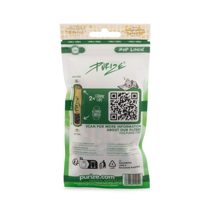 PURIZE -  Activated Carbon Filters, XTRA SLIM 6mm, Bag of 50