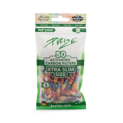 PURIZE -  Activated Carbon Filters, XTRA SLIM 6mm, Bag of 50