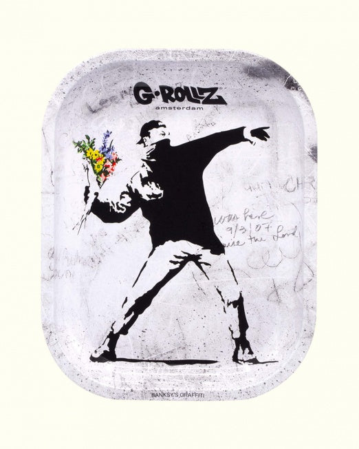 G-Rollz - Rolling Tray, Small, Banksy 'Alt Flower'