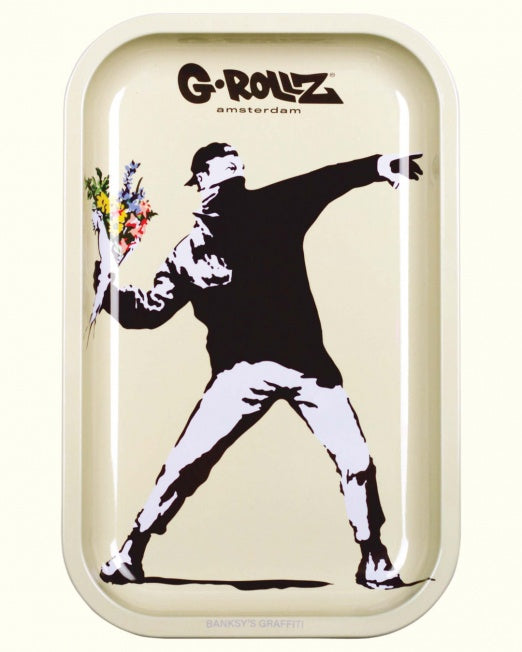G-Rollz - Rolling Tray, Medium, Banksy 'Flower'