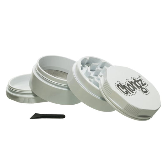 Chongz - Grinder, Ceramic, 52mm, 4-piece, White, “John Snow”