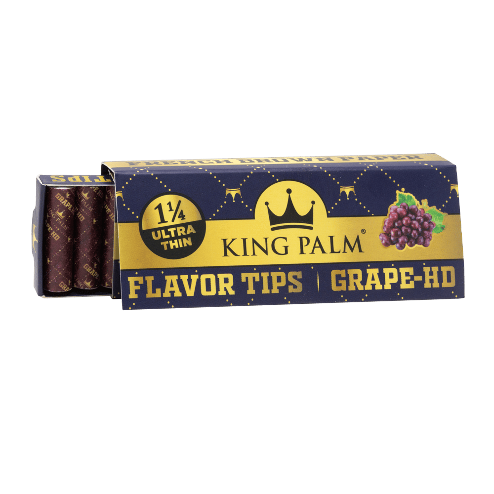 King Palm -  1-1/4", French Rolling Papers & Flavoured Tips