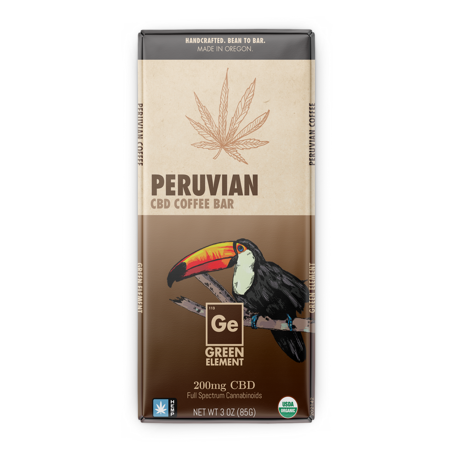 Green Element - 200:14, CBD Chocolate, Peruvian Coffee (Vegan)