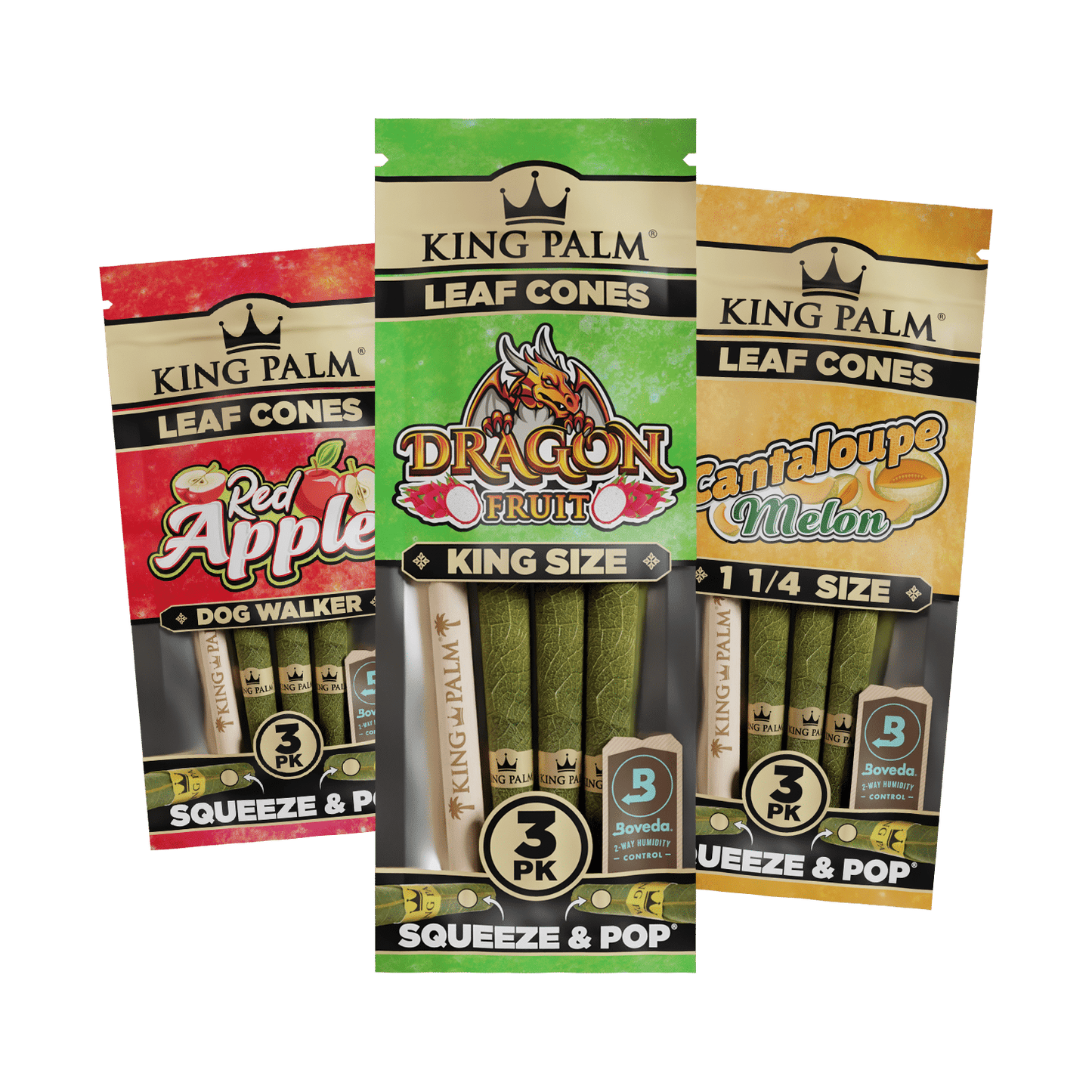 King Palm - Flavoured Palm Cones, 3pk