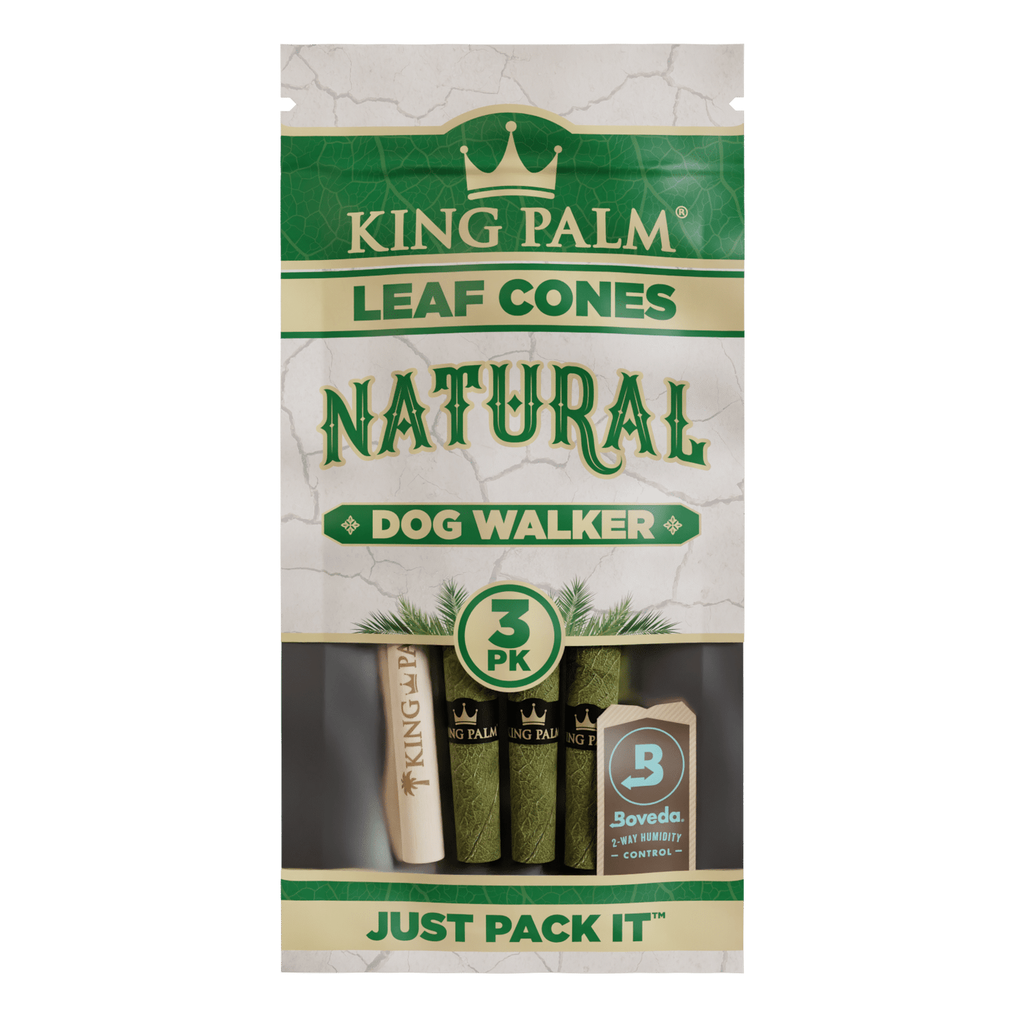 King Palm - Natural Leaf Cones, 3pk