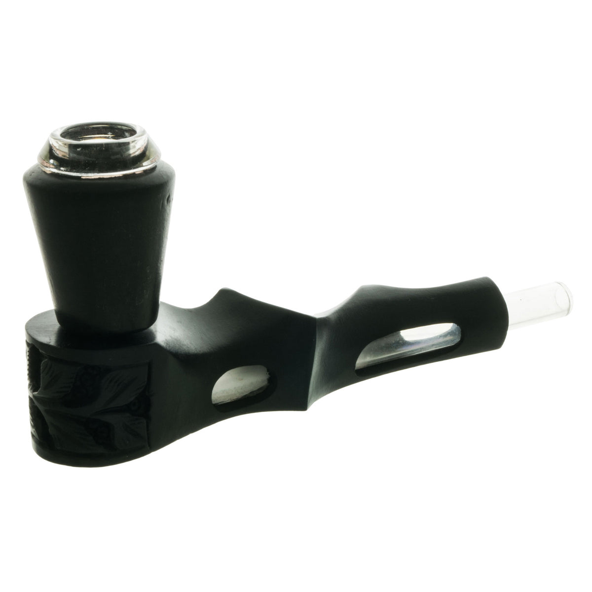 Wood and Glass 6.5 inch Art Pipe