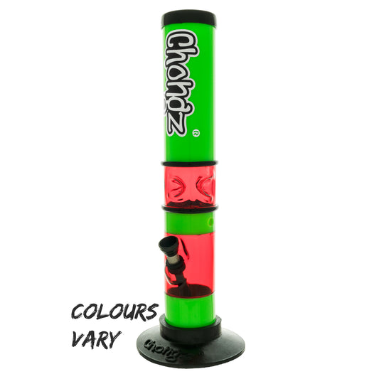 Chongz - Acrylic Waterpipe, 30cm, “Shuggie” Straight Ice Pinch