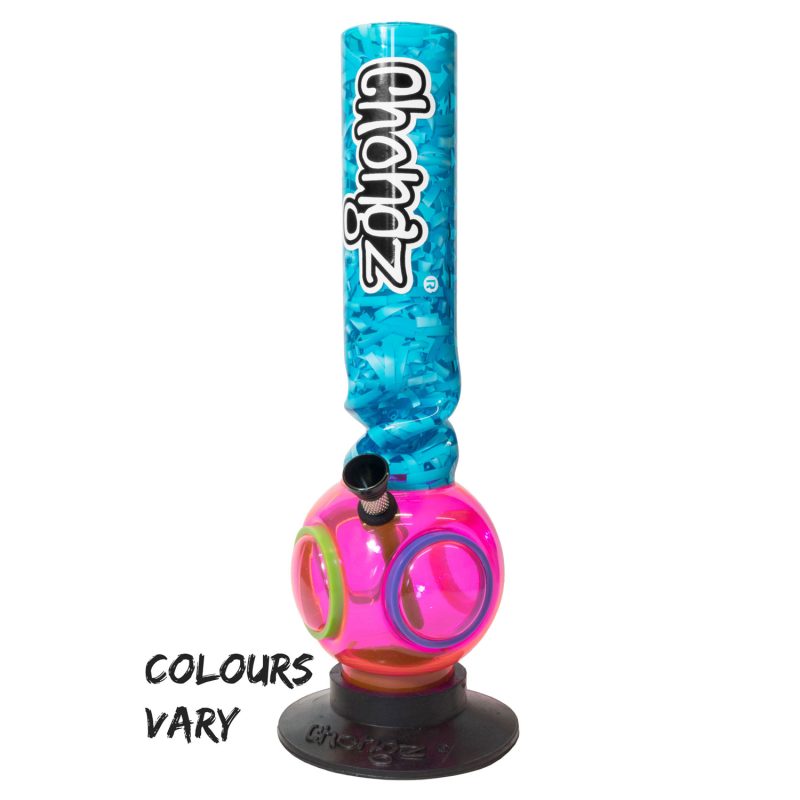 Chongz - Acrylic Waterpipe, 30cm “Head Happy” Ice Twist Bubble