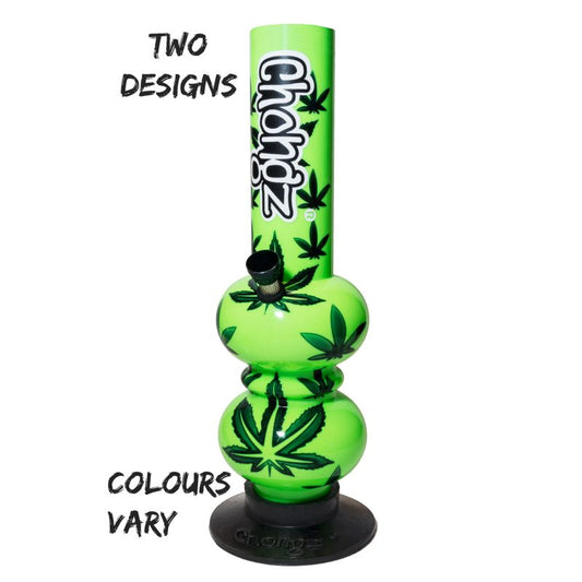 Chongz - Acrylic Waterpipe, 30cm, “Kevin Leafman” Double Bubble