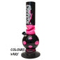 Chongz - Waterpipe, Acrylic, 30cm, Bubble w/ Ice Twist, “Blaze”