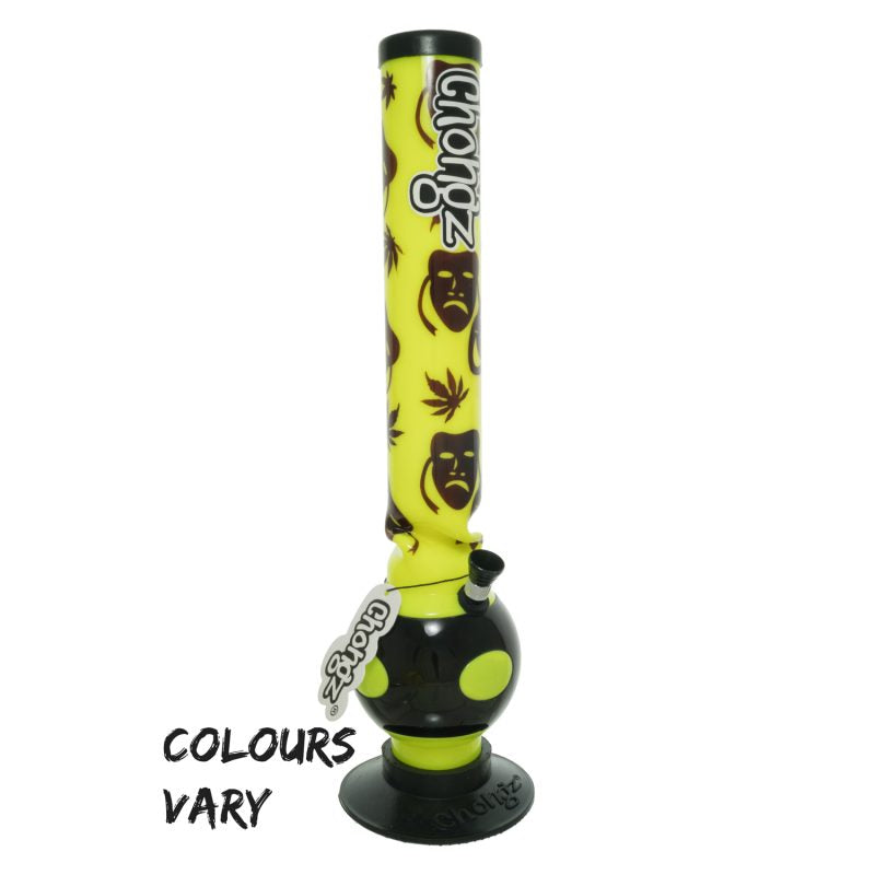 Chongz - Acrylic Waterpipe, 40cm, “Happy or Sad” Bubble Ice Twist
