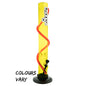 Chongz - Waterpipe, Acrylic, 40cm, Straight w/ Ice Catch, “Smash It G”