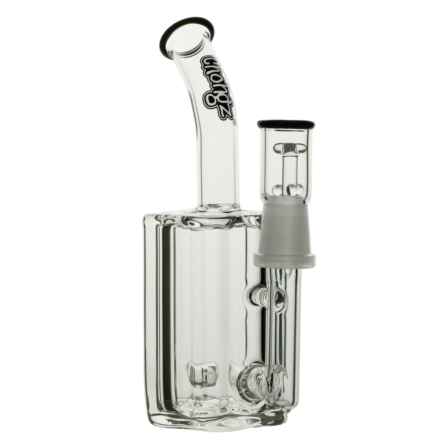 Chongz - Glass Waterpipe, 16cm, “Townhill Hoodlum”, Clear Dab Rig