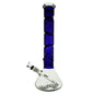 Chongz - Glass Waterpipe, 42cm, “Tracky Bots Tucked Socks” Blue w/ Ice Pinch
