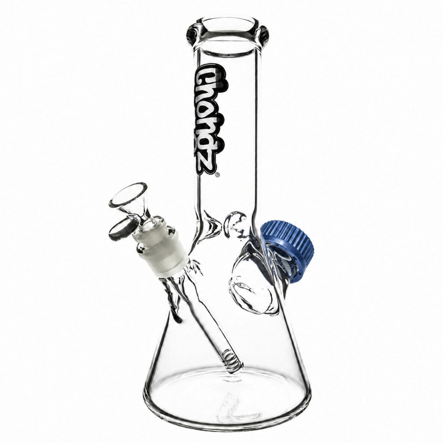 Chongz - Waterpipe, Glass, 29cm,  Beaker w/ Ice Pinch & Stash, “Just Stash It”