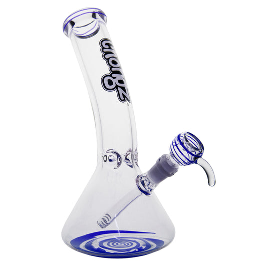Chongz - Glass Waterpipe, 30cm, Leaner Beaker w/ Ice Pinch, “Goosebump”