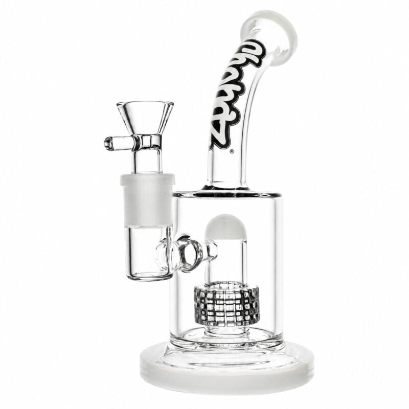 Chongz - Glass Waterpipe, 23cm, “Turbo”, Percolator w/ White Accents