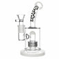 Chongz - Glass Waterpipe, 23cm, “Turbo”, Percolator w/ White Accents