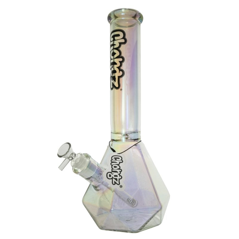 Chongz - Glass Waterpipe, 35cm ,“Johnny Gemstone” Ice Pinch
