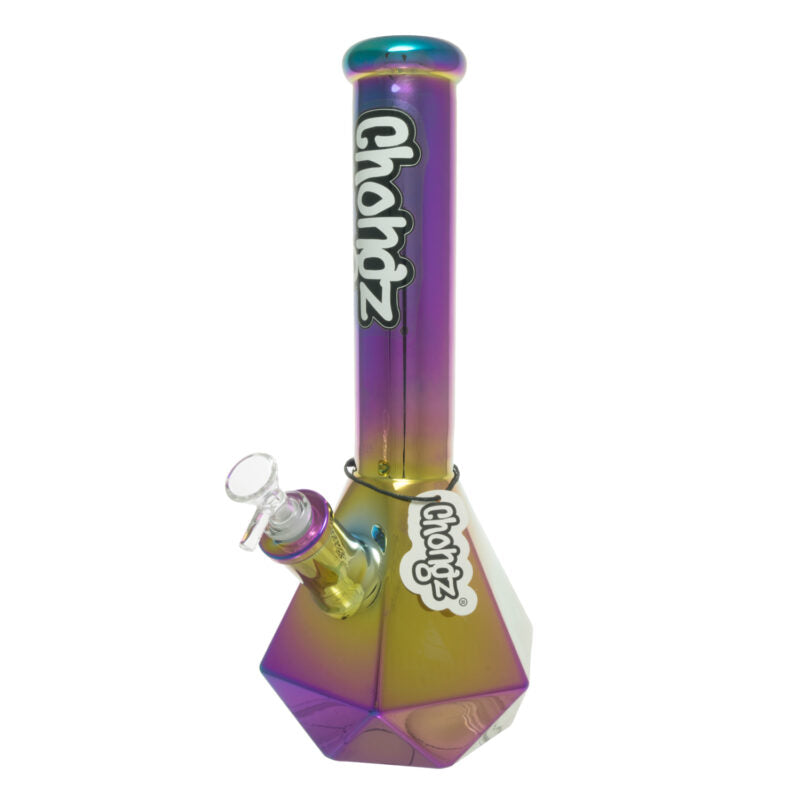 Chongz - Glass Waterpipe, 35cm ,“Johnny Gemstone” Ice Pinch