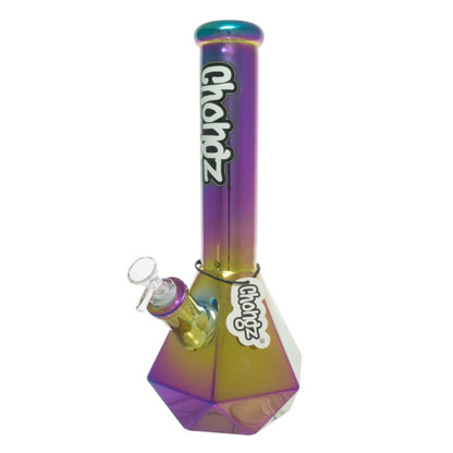 Chongz - Glass Waterpipe, 35cm ,“Johnny Gemstone” Ice Pinch