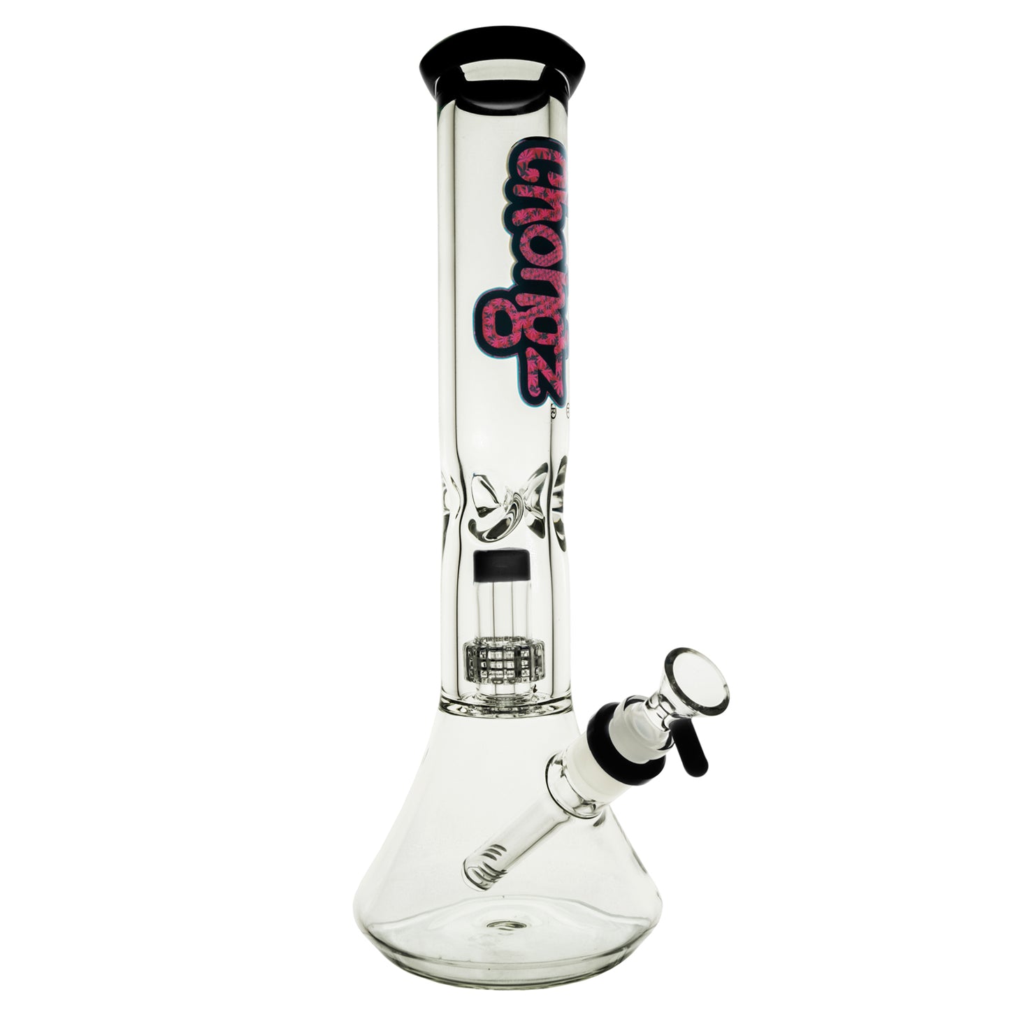 Chongz - Waterpipe, Glass, 35cm, Beaker w/ Percolator, “Melvin"