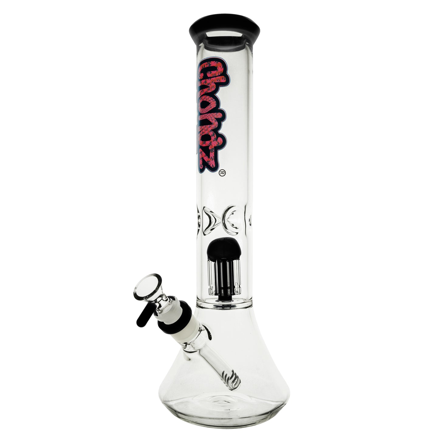 Chongz - Waterpipe, Glass, 35cm, Beaker w/ Percolator, “Lemon Rind"
