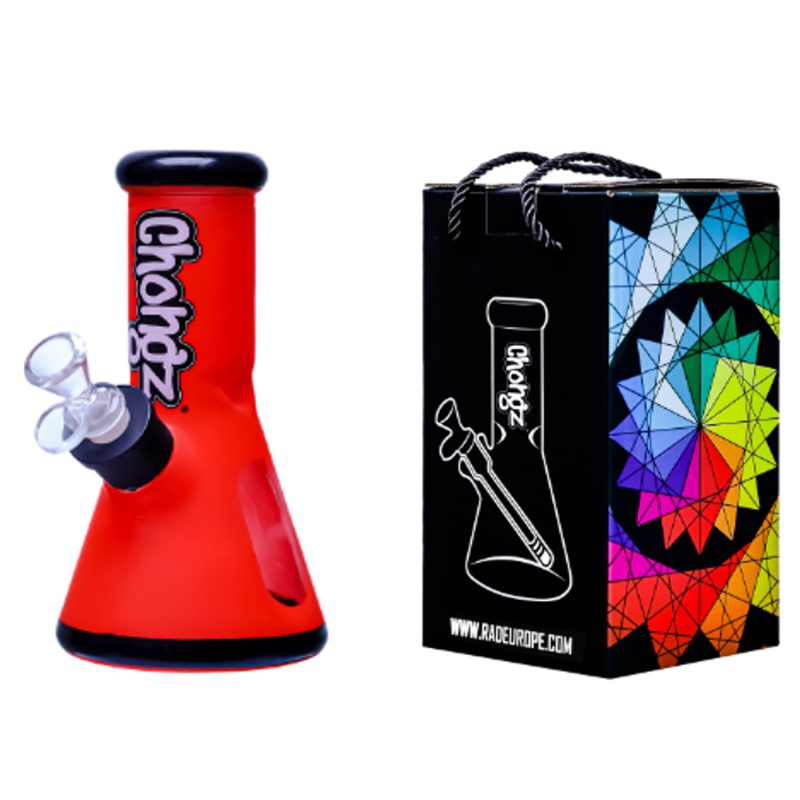 Chongz - Glass Waterpipe, 20cm “NEO GEO” Frosted, Ice Pinch