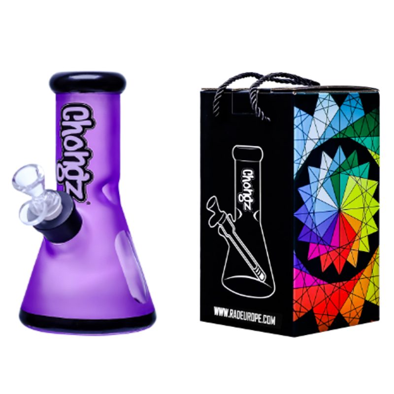 Chongz - Glass Waterpipe, 20cm “NEO GEO” Frosted, Ice Pinch