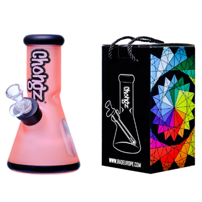 Chongz - Glass Waterpipe, 20cm “NEO GEO” Frosted, Ice Pinch