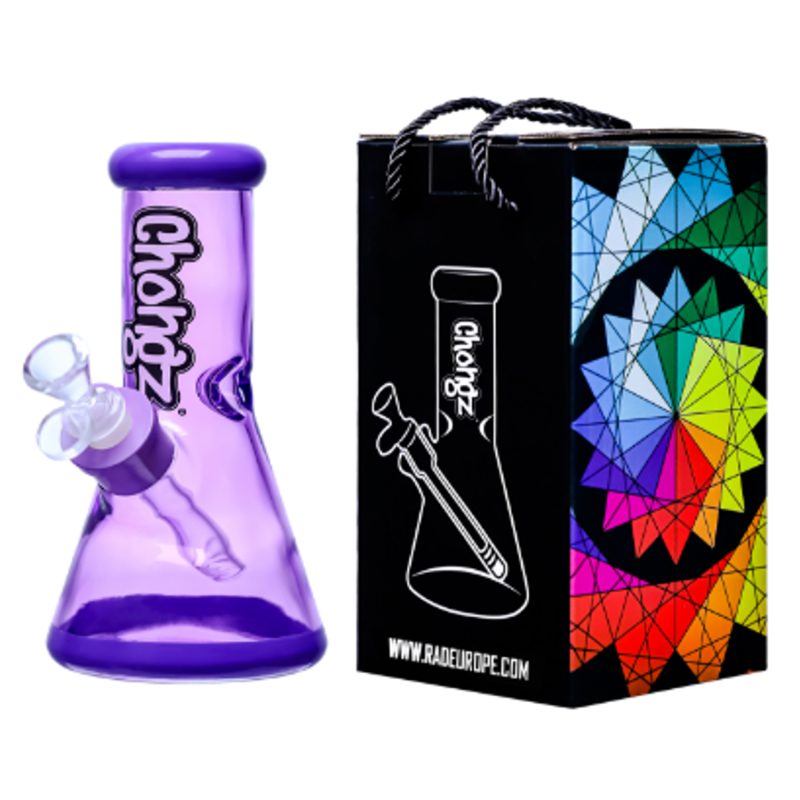Chongz - Glass Waterpipe, 20cm, “Real Royal” Glass Ice Pinch