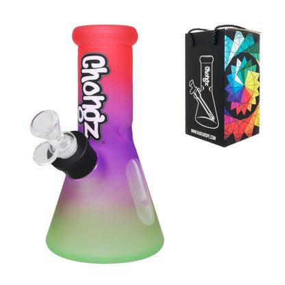 Chongz - Glass Waterpipe, 20cm, “bitch food” Rainbow Ice Pinch
