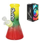 Chongz - Glass Waterpipe, 20cm, Rasta “Babylon” Ice Pinch