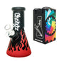 Chongz - Glass Waterpipe, 20cm, ”Up in Flames” Glass, Ice Pinch